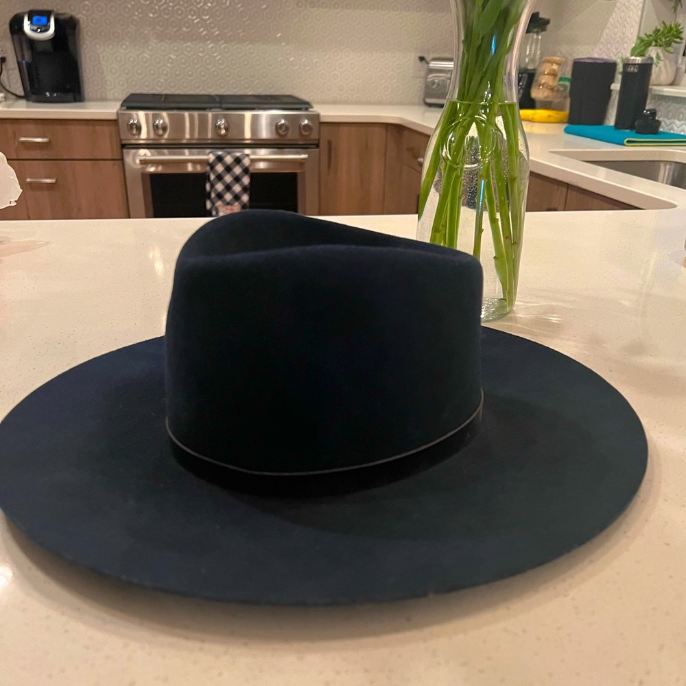 Janessa Leone Black Wide-Brim Hat